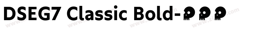 DSEG7 Classic Bold字体转换 DSEG7 Classic Bold字体转换